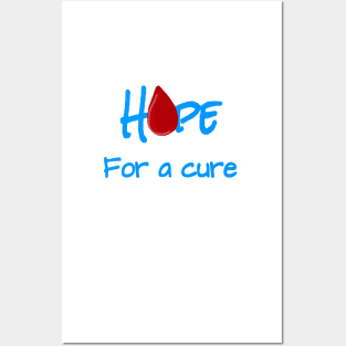 Hope For A Cure Blue Posters and Art